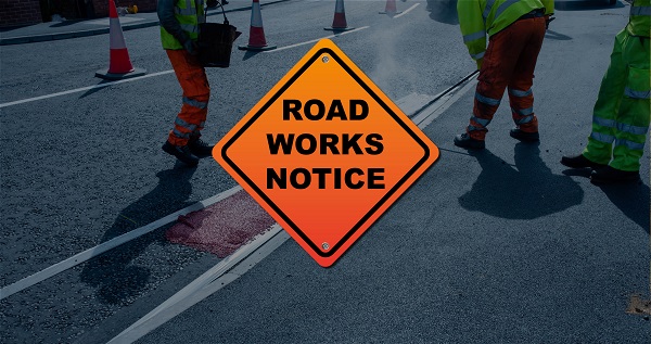 Road Works Notice 3 no logo